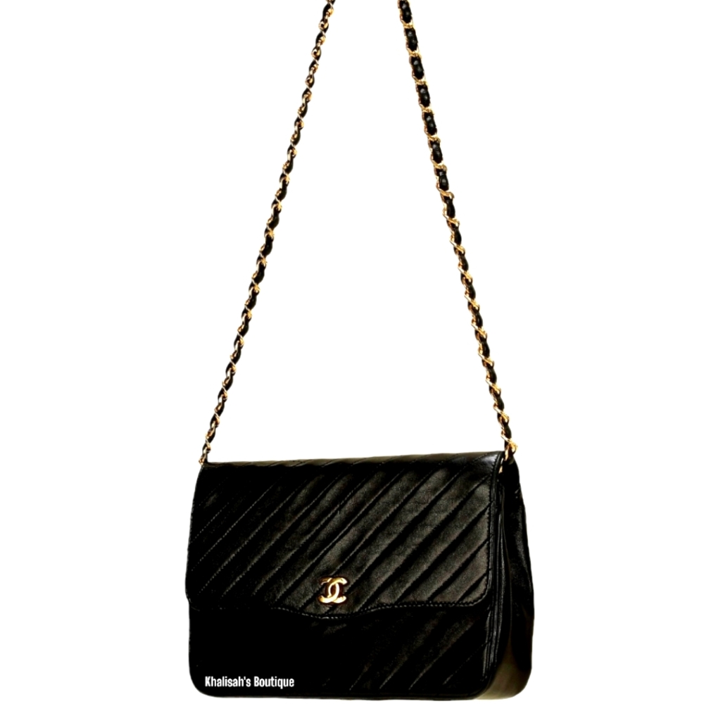 Chanel Suede Velvety Jersey Bag Black 24 Ct GHW